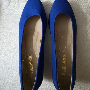 Dream Pairs Women's Royal Blue Low Heel Pumps